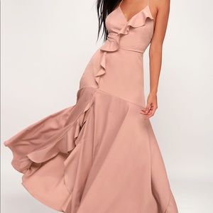 NWT Ruffled Lace Maxi Dress Size S